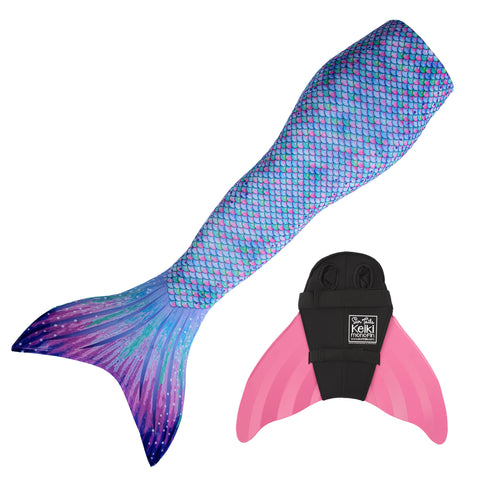 Aurora Borealis Mermaid Tail + Monofin Set