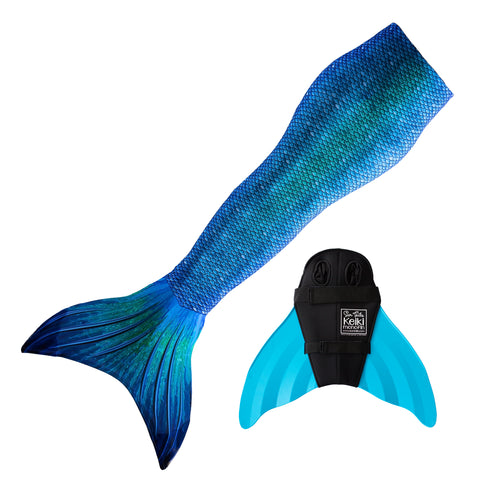 Blue Lagoon Mermaid Tail + Monofin Set