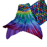Hawaiian Rainbow Mermaid Tail + Monofin Set