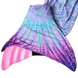 pastel pink and lavender mermaid tail with monofin for swimming
