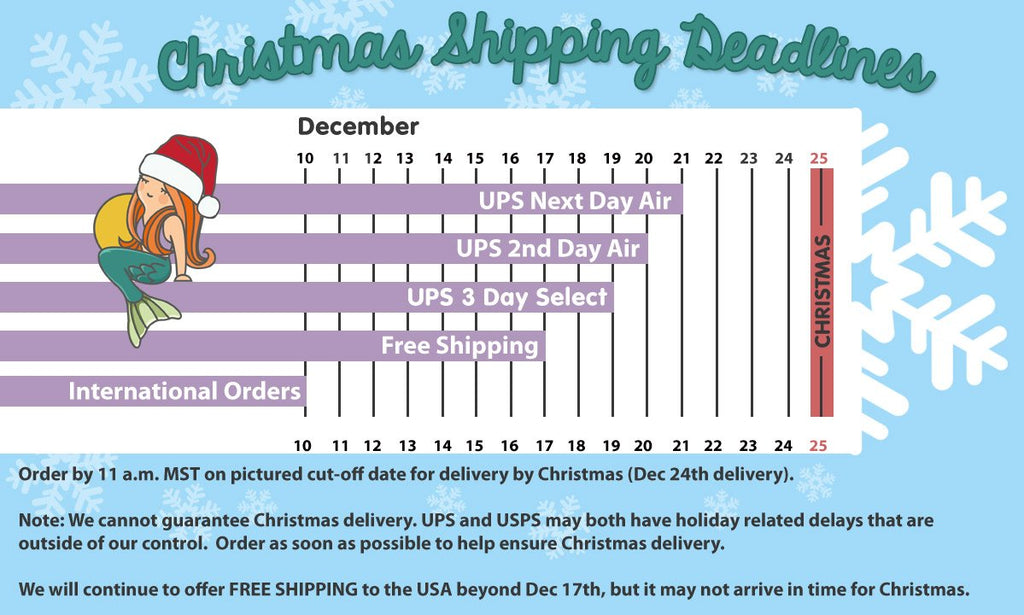 Christmas Shipping Deadlines 2018!