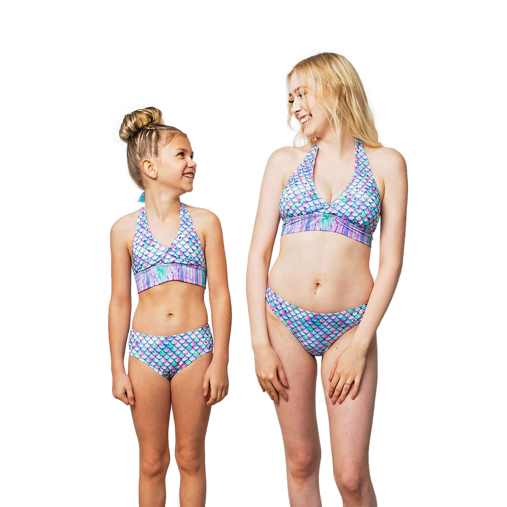 Mommy and Me Mermaid Tails and Swimsuits for Toddler, Girls, and Adults