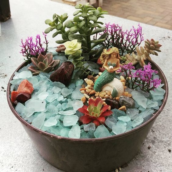 Have you heard about mermaid fairy gardens?