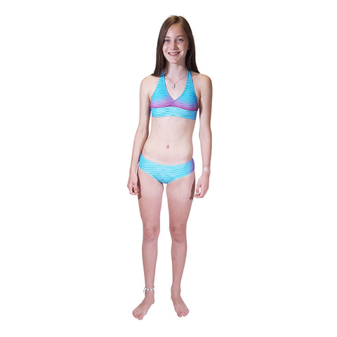 Blue and Purple Mermaid Swimsuit