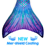 Aurora Borealis Mermaid Tail + Monofin Set