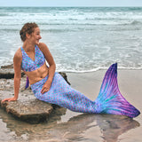 Aurora Borealis Mermaid Tail + Monofin Set