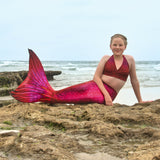 Fiji Red Mermaid Tail + Monofin Set