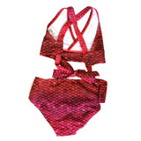 Cross Back Style Mermaid Bikini Set