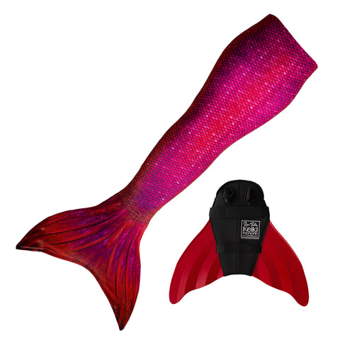 Fiji Red Mermaid Tail + Monofin Set