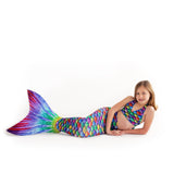 Hawaiian Rainbow Mermaid Tail + Monofin Set