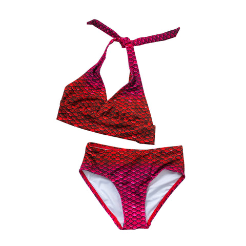 Fiji Red Mermaid Bikini Set