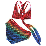 Cross Back Style Mermaid Bikini Set