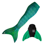 Siren Green Mermaid Tail + Monofin Set