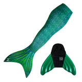 Siren Green Mermaid Tail + Monofin Set