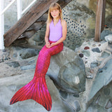 Fiji Red Mermaid Tail + Monofin Bundle