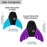 Black Nunui (teen/adult size) Mermaid Monofin