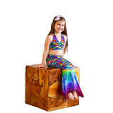 Hawaiian Rainbow Toddler Mermaid Tail